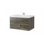 Berge Ensuite Dark Grey Wall Hung 750 Vanity Cabinet Only